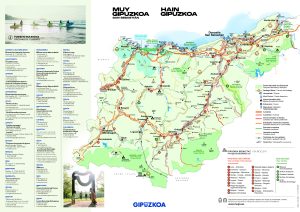 Mapa turístico de Guipúzcoa