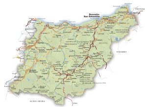 Mapa de carreteras de Guipúzcoa
