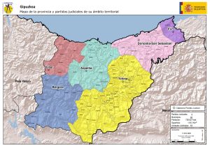 ¿Cuáles son los partidos judiciales de Guipúzcoa?