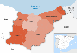 Partidos judiciales de Guipúzcoa.