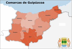 ¿Cuáles son las comarcas de la provincia de Guipúzcoa?