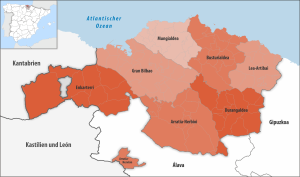 ¿Cuáles son las comarcas de la provincia de Vizcaya?