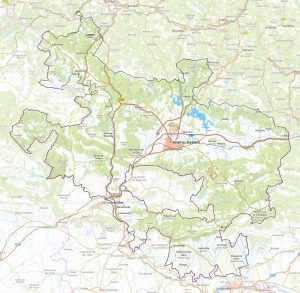 Mapa en relieve de Álava.