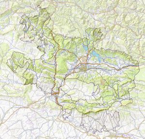 Mapa topográfico de Álava.