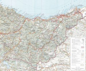 Mapa físico de la provincia de Guipúzcoa