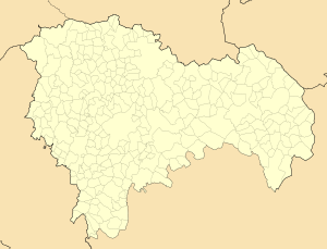 Mapa mudo de la provincia de Guadalajara