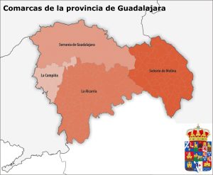 ¿Cuáles son las comarcas de la provincia de Guadalajara?