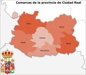 ¿Cuáles son las comarcas de la provincia de Ciudad Real?