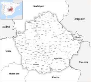 ¿Cuáles son los municipios de la provincia de Cuenca?