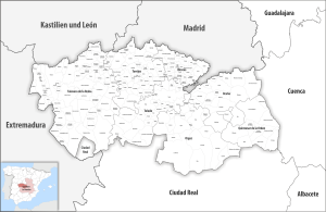 ¿Cuáles son los municipios de la provincia de Toledo?