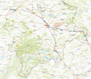 Mapa físico de la provincia de Albacete