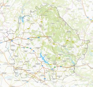 Mapa físico de la provincia de Cuenca