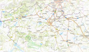 Mapa físico de la provincia de Toledo