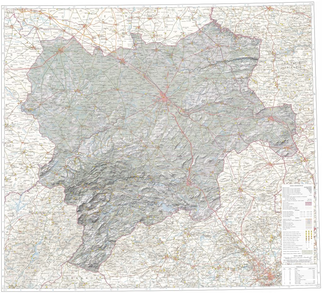 Mapa de la provincia de Albacete