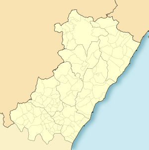 Mapa mudo de la provincia de Castellón
