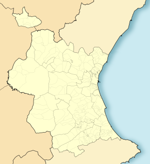 Mapa mudo de la provincia de Valencia
