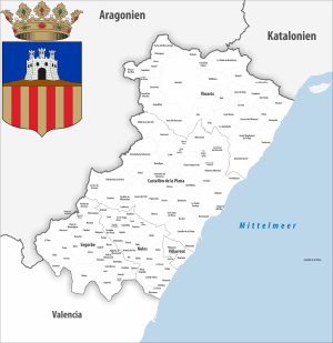 ¿Cuáles son los municipios de la provincia de Castellón?