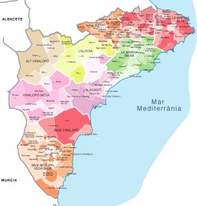 Municipios de la provincia de Alicante.