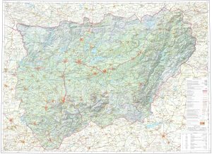 Mapa de la provincia de Jaén (España)