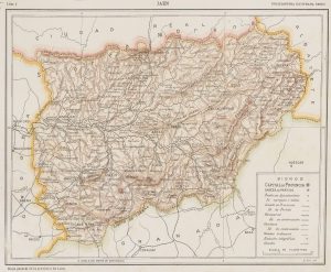 Mapa general de la Provincia de Jaén (España) 1910.