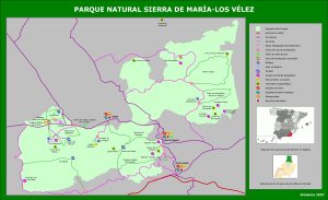 Croquis del Parque Natural de la Sierra de María-Los Vélez. Croquis del Parque Natural de la Sierra de María-Los Vélez.