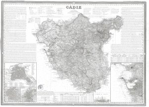 Mapa de la provincia de Cádiz 1868