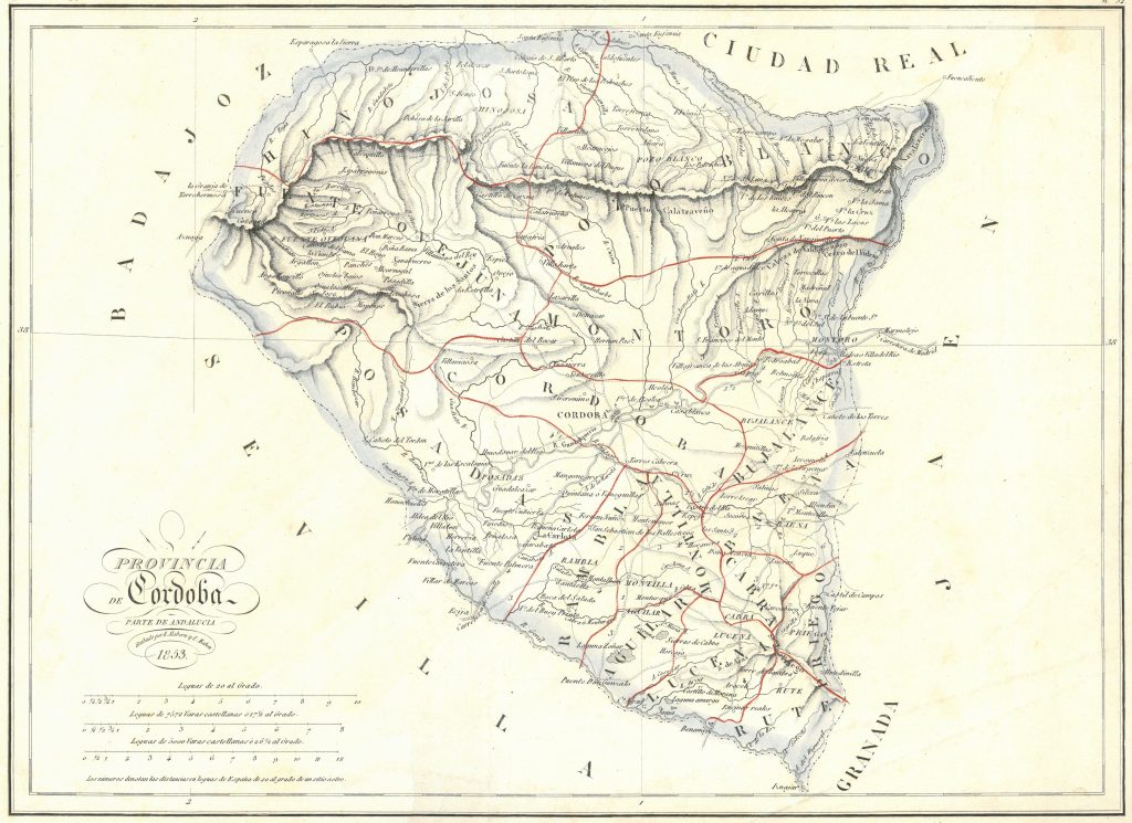 Provincia de Córdoba, parte de Andalucía 1853.