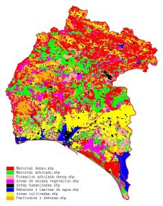 Cobertura del suelo de la provincia de Huelva.