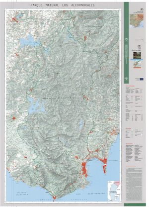 Mapa del parque natural de Los Alcornocales