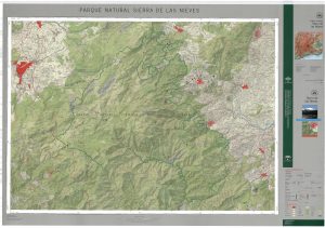 Mapa del Parque nacional de la Sierra de las Nieves