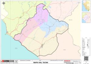 Mapa del departamento de Tacna