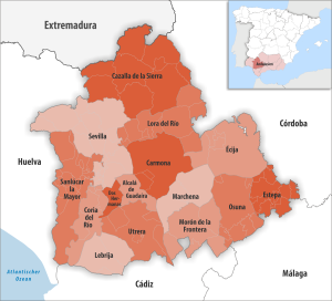 Partidos judiciales en la provincia de Sevilla.