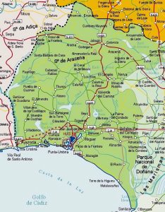 Principales ciudades de la provincia de Huelva.