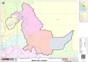 Mapa del departamento de Ucayali