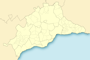 Mapa mudo de la provincia de Málaga