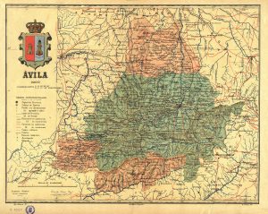Mapa de la provincia de Ávila de 1903.