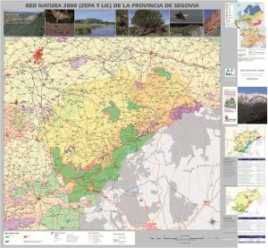 Mapa de la Red Natura 2000 en la provincia de Segovia
