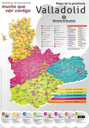 Mapa turístico de la provincia de Valladolid