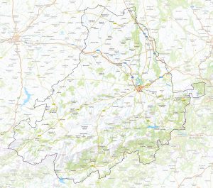 Mapa físico de la provincia de Ávila