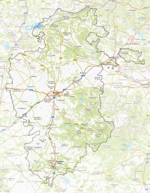 Mapa físico de la provincia de Burgos