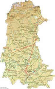 Relieve de la provincia de Palencia.