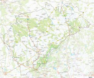 Mapa físico de la provincia de Segovia