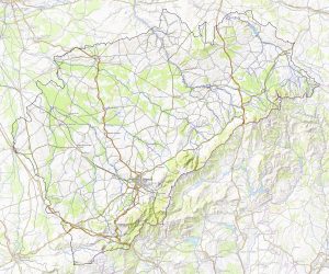 Mapa topográfico de la provincia de Segovia.