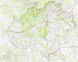 Mapa topográfico de la provincia de Soria.