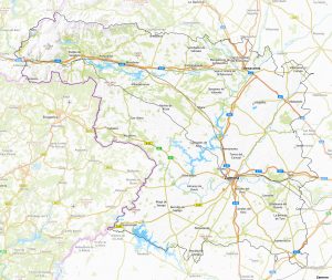 Mapa físico de la provincia de Zamora