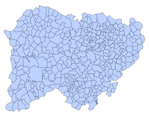 Mapa mudo de los municipios de la provincia de Salamanca.