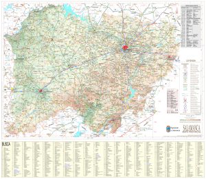 Mapa de carreteras de la provincia de Salamanca