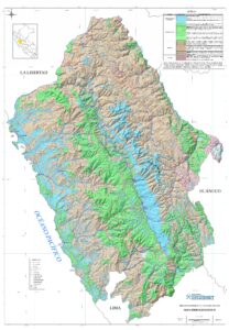 Mapa hidrogeológico del departamento de Áncash.