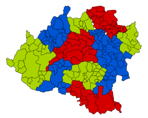 Mapa mudo de las comarcas de la provincia de Soria.