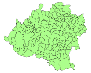 Mapa mudo de los municipios de la provincia de Soria.